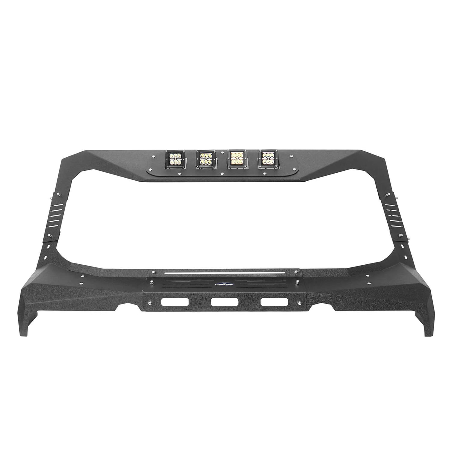 Mad Max Front Bumper w/Steel Grille Guard & Windshield Frame Cover(07-18 Jeep Wrangler JK)-LandShaker