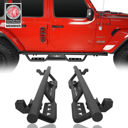 Mid Width Front Bumper & Side Steps(18-24 Jeep Wrangler JL 4 Door)-LandShaker