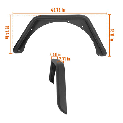 Rear Fender Flares(87-95 Jeep Wrangler YJ)-LandShaker