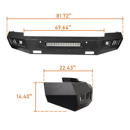 Chevrolet Front Bumper & Rear Bumper Combo(14-15 Chevy Silverado 1500)-LandShaker