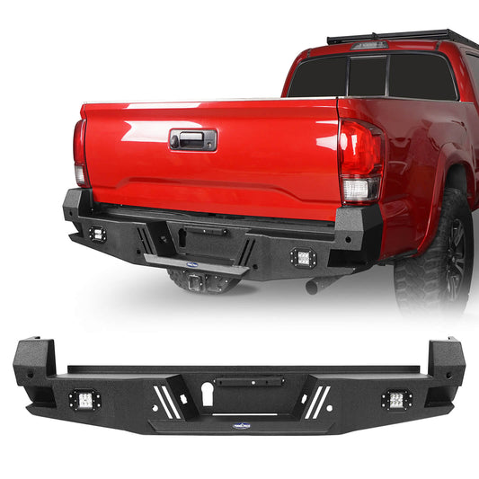 Tacoma Sensors Rear Bumper Replacement for Toyota Tacoma 3rd Gen - LandShaker 4x4 b4204-1